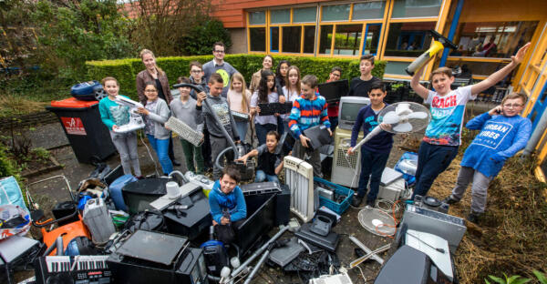 E-waste Race - local collection of old electronic devices